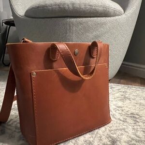Portland Leather Mini Crossbody Tote
